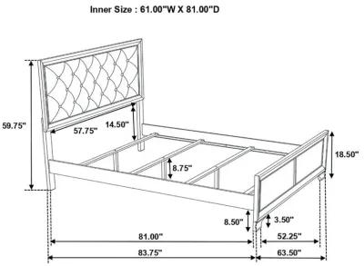 Salford 5-piece Queen Bedroom Set Metallic Sterling