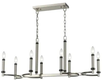 Sunsphere 36" Wide 8-Light Chandelier - Satin Nickel