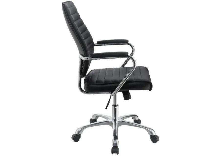 Chase High Back Office Chair Black and Chrome