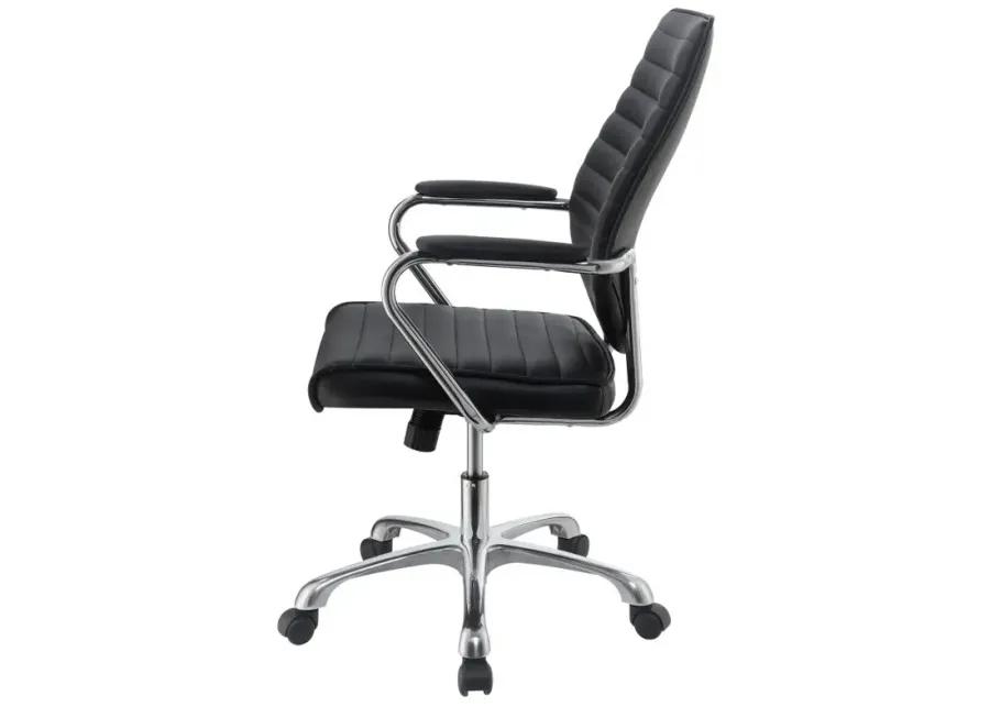 Chase High Back Office Chair Black and Chrome