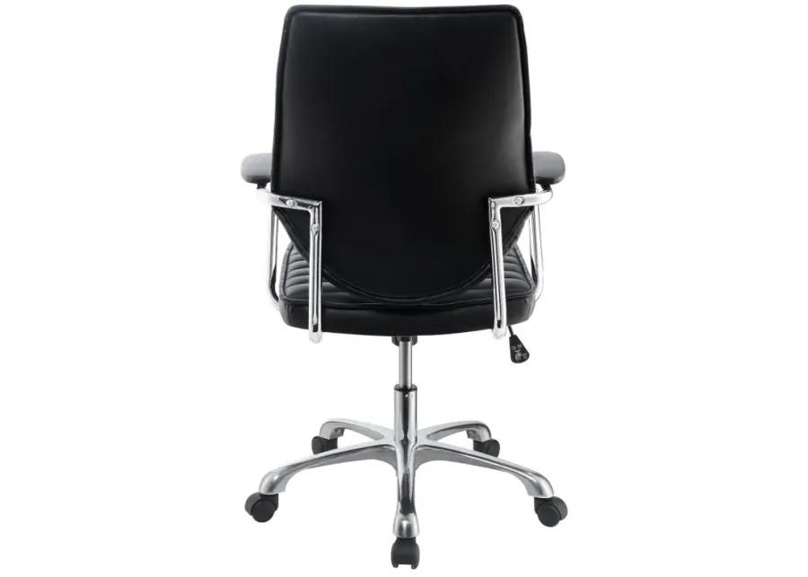 Chase High Back Office Chair Black and Chrome