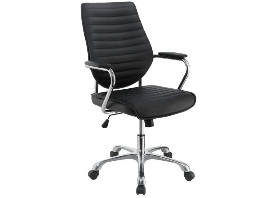 Chase High Back Office Chair Black and Chrome