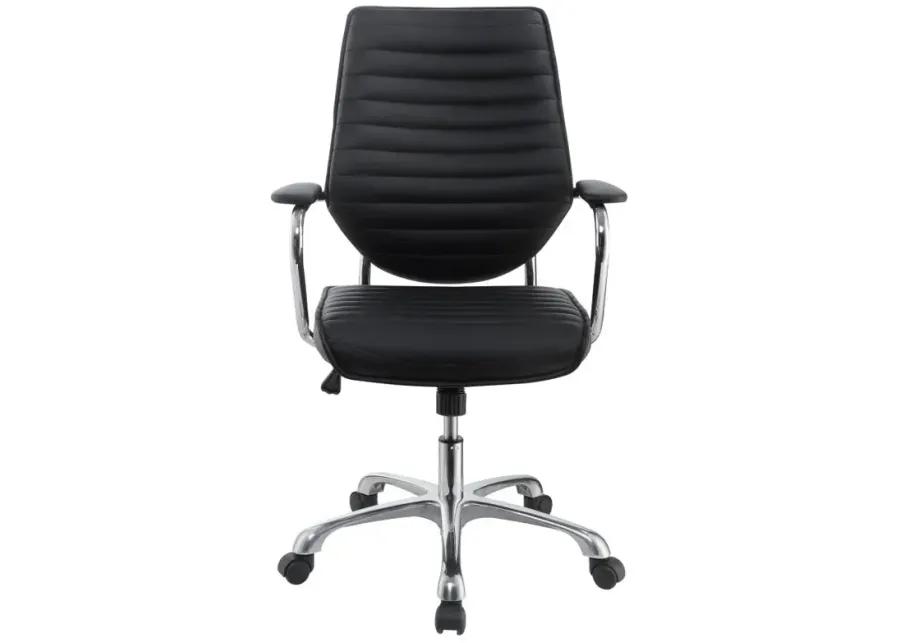 Chase High Back Office Chair Black and Chrome