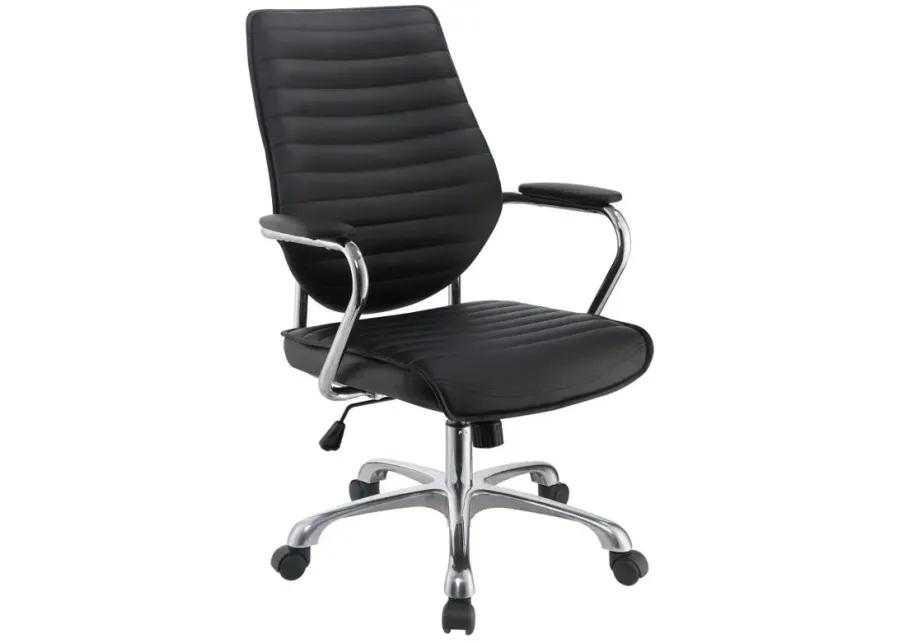 Chase High Back Office Chair Black and Chrome