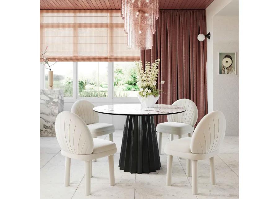 Jimena Marble 47" Round Dining Table