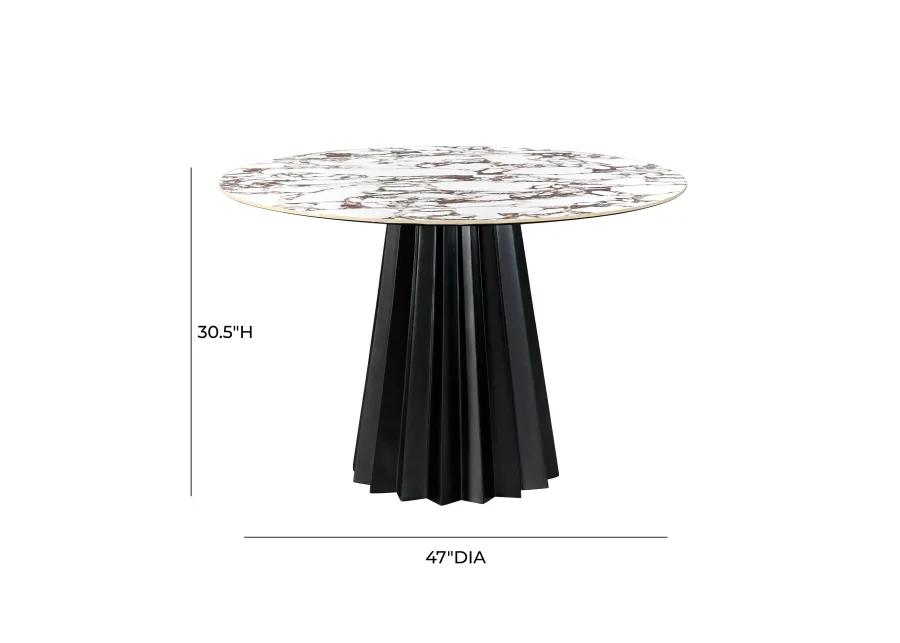 Jimena Marble 47" Round Dining Table