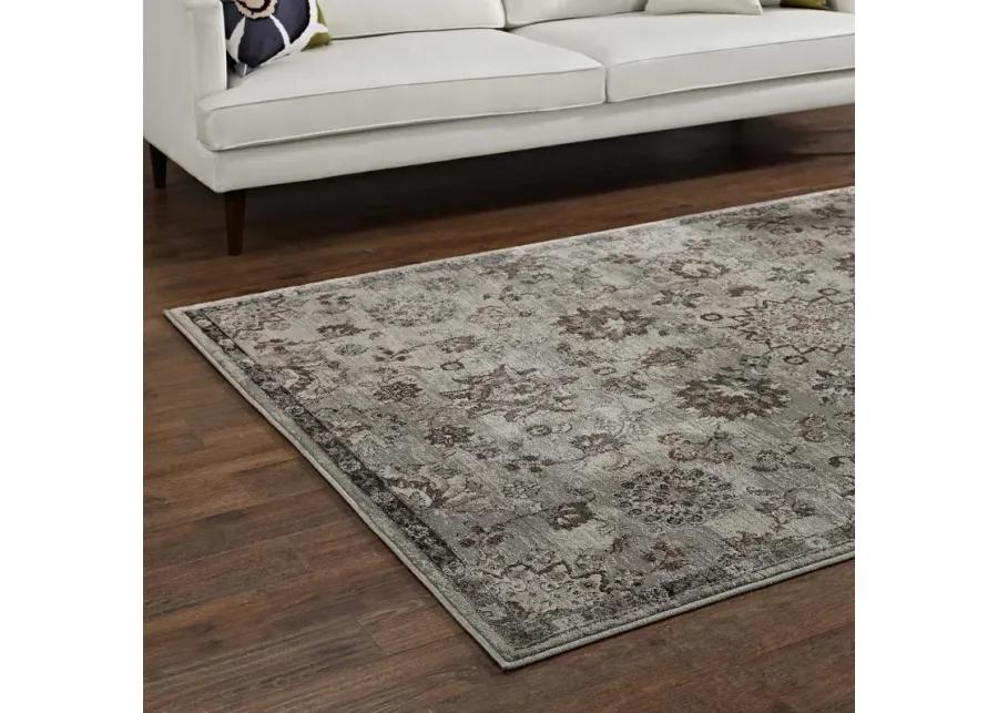 Hana Distressed Vintage Floral
Lattice 5x8 Area Rug