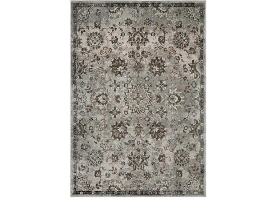 Hana Distressed Vintage Floral
Lattice 5x8 Area Rug