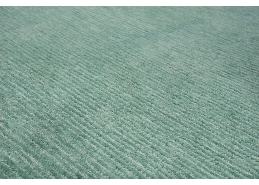 Mason Park Aqua / Blue Solid/Tone on Tone Recycled Polyester 8'6" x 11'6" Rectangle Rug