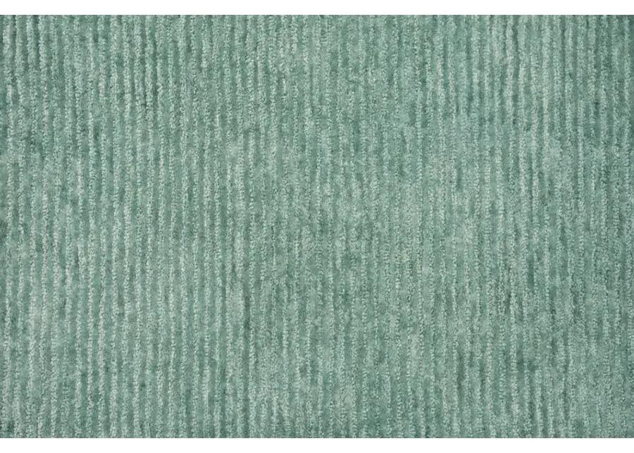 Mason Park Aqua / Blue Solid/Tone on Tone Recycled Polyester 8'6" x 11'6" Rectangle Rug