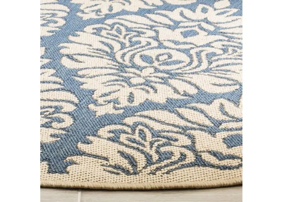 LINDEN 135 Collection LND135M-6R Blue / Creme 6'-7" X 6'-7" Round