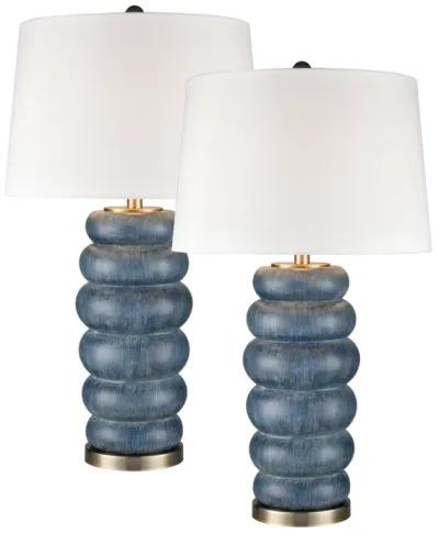 Barden 30'' High 1-Light Table Lamp - Set of 2 Blue