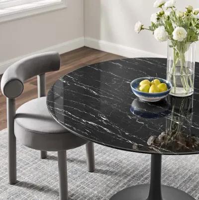 Lippa 48" Round Artificial Marble Dining Table