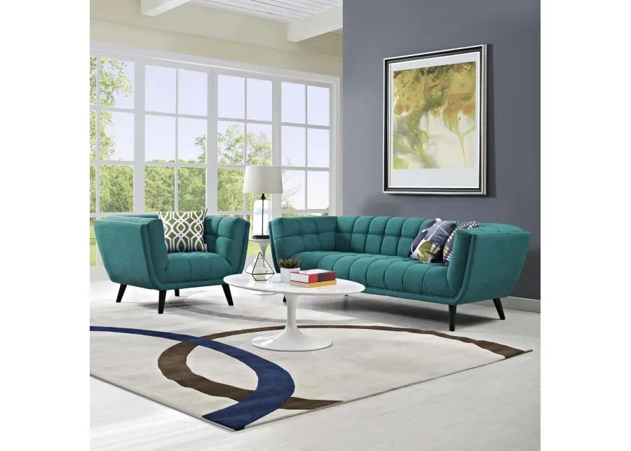 Bestow 2 Piece Upholstered Fabric Sofa and Armchair Set