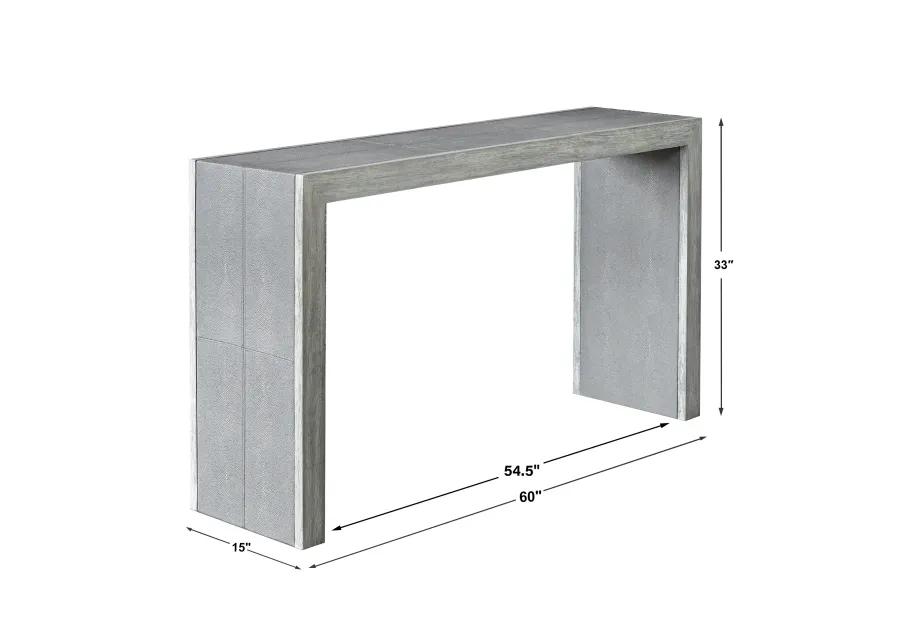 Aerina Aged Gray Console Table