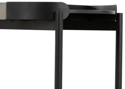 Dua Concrete and Black Metal Modern Console Table