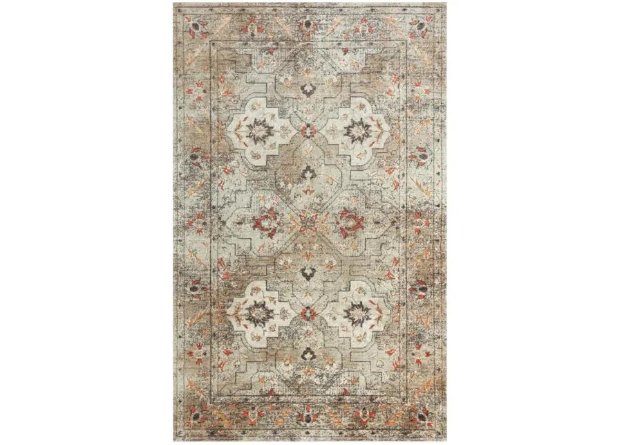 Premier Green Distressed Classical NZ Wool/Tencel Blend 8' x 10' Rectangle Rug