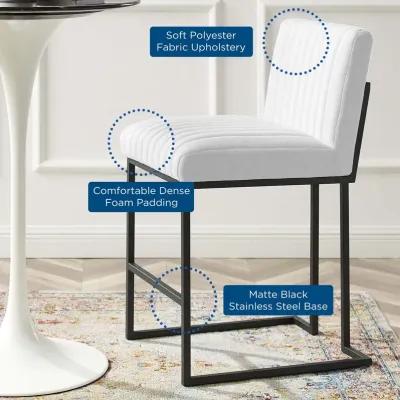 Indulge Channel Tufted Fabric Counter Stools - Set of 2