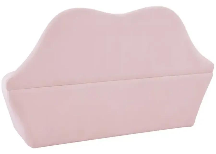 Lips Blush Velvet Settee