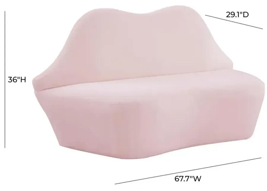 Lips Blush Velvet Settee