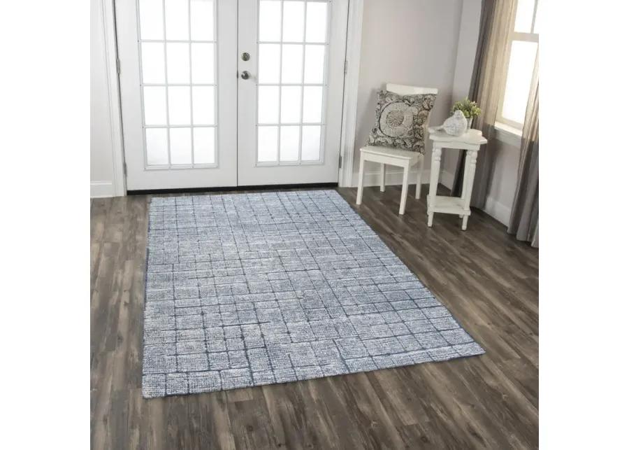 Taylor Blue Wool 7'9" x 9'9" Rectangle Rug