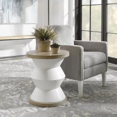 Spool Geometric Side Table