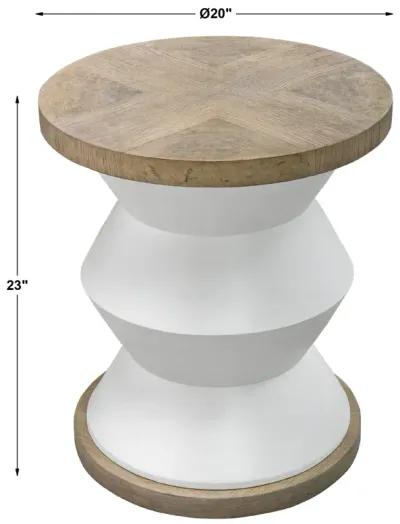 Spool Geometric Side Table