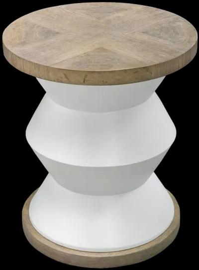 Spool Geometric Side Table