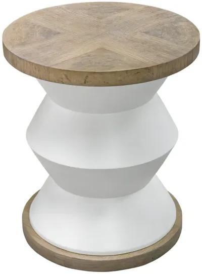 Spool Geometric Side Table