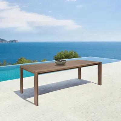 Relic Outdoor Patio Dining Table in Weathered Eucalyptus Wood