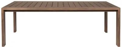 Relic Outdoor Patio Dining Table in Weathered Eucalyptus Wood