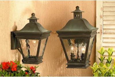 Landings 1-Light Outdoor Wall Lantern in Charcoal