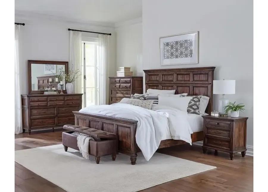 Avenue California King Panel Bed Weathered Burnished Brown