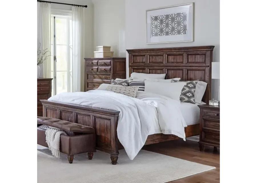 Avenue California King Panel Bed Weathered Burnished Brown