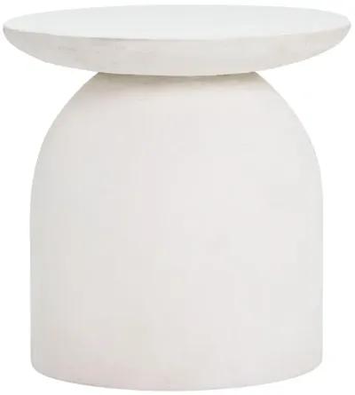 Aloe White Concrete Side Table