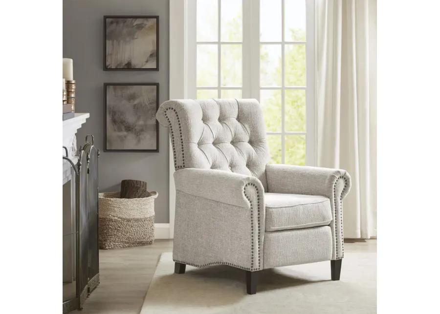 Madison Park Aidan Cream Push Back Recliner