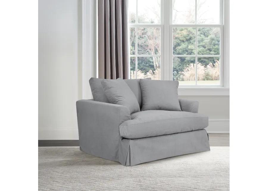 Ciara 53" Upholstered Chair and a Half in Slate Gray