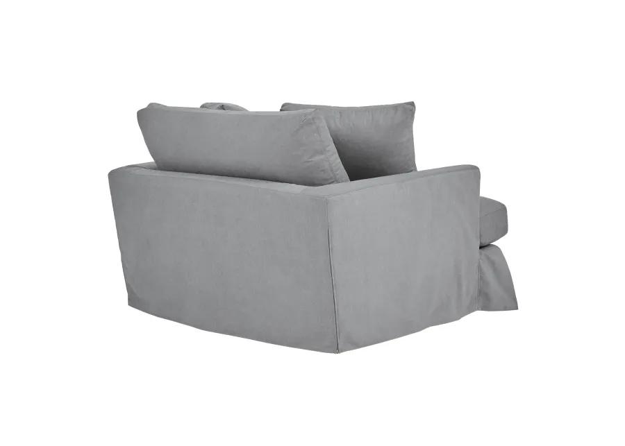 Ciara 53" Upholstered Chair and a Half in Slate Gray