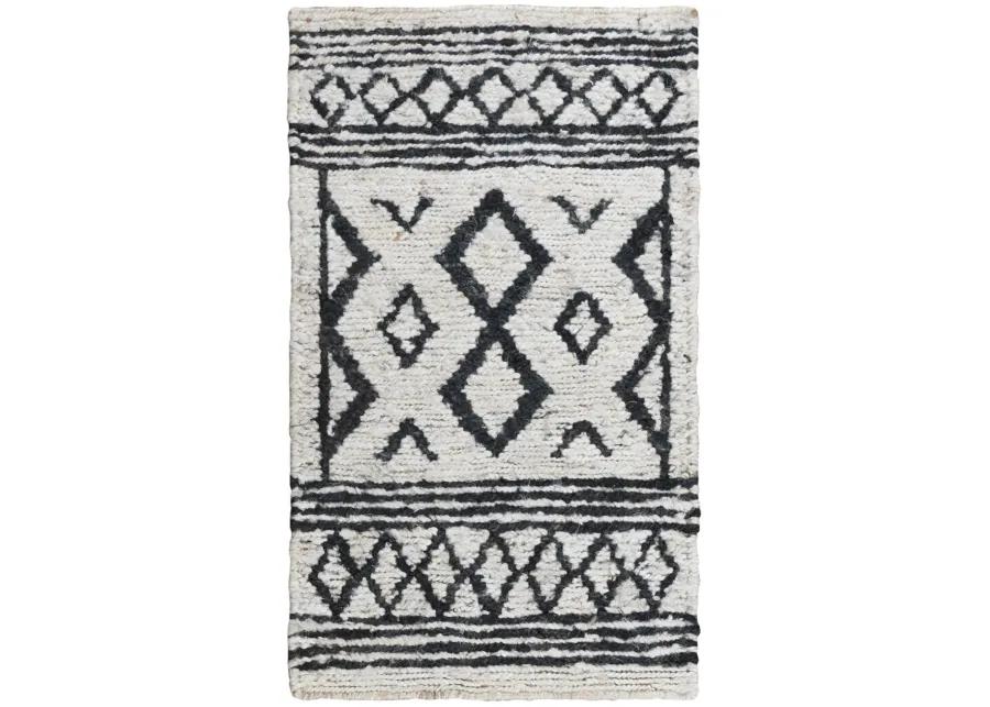 Bengal Beige/Black  Jute 5' x 7'6" Rectangle Rug