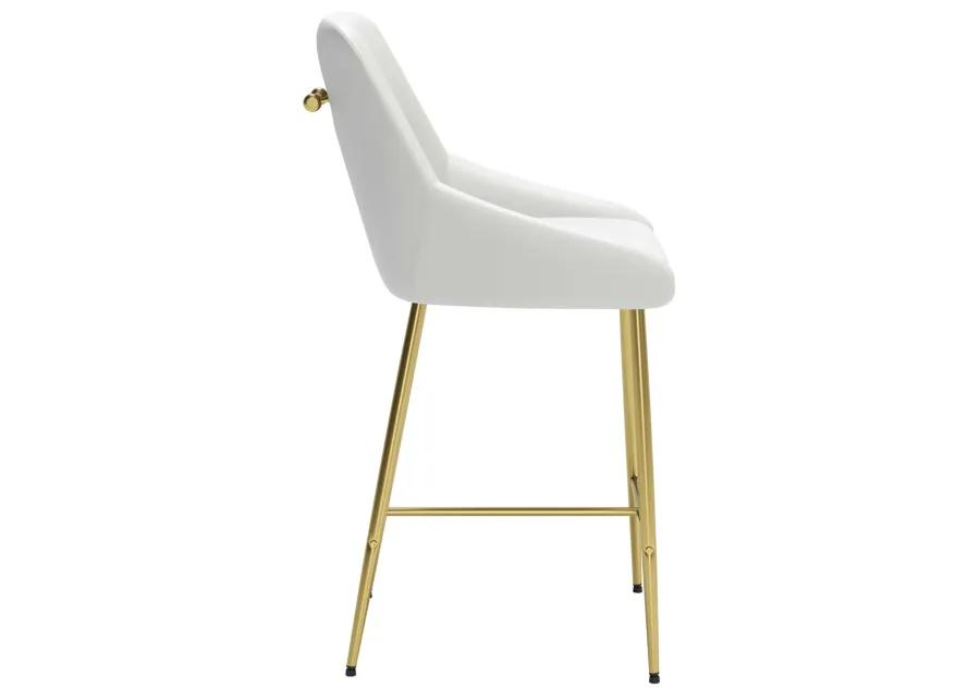 Madelaine Counter Stool White & Gold