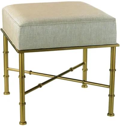 Gold Cane Stool - Metallic Cream