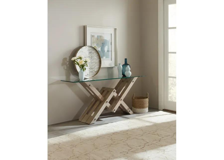 Affinity Glass Top Console Table