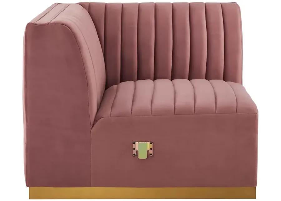 Conjure Channel Tufted Performance Velvet Left Corner Chair