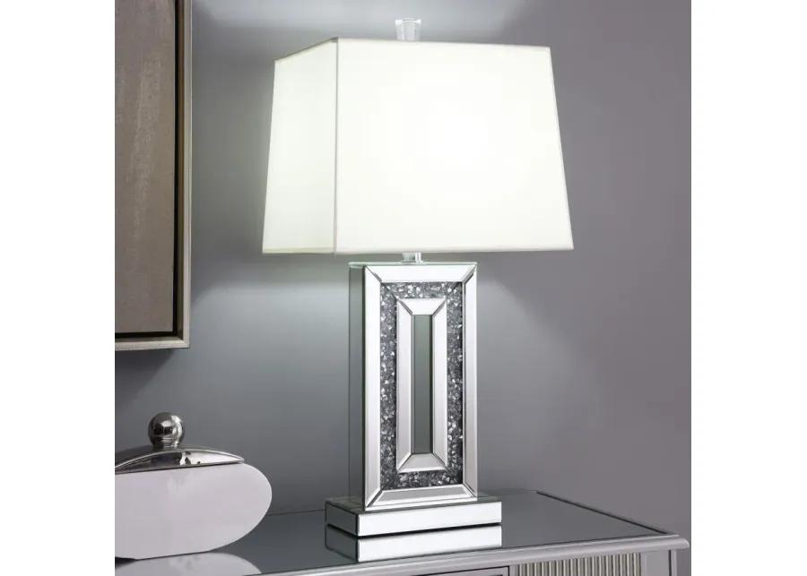 Ayelet Table Lamp with Square Shade White and Mirror