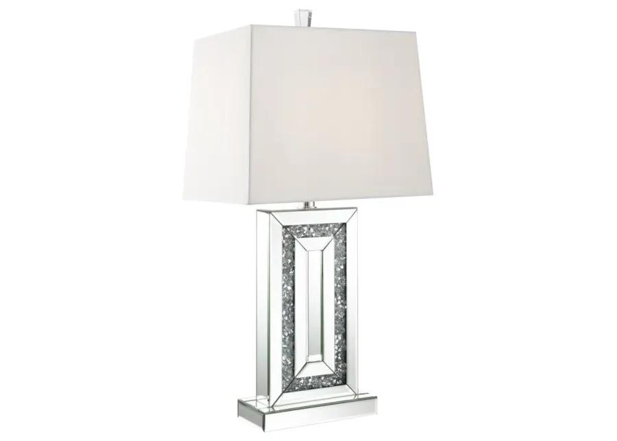 Ayelet Table Lamp with Square Shade White and Mirror