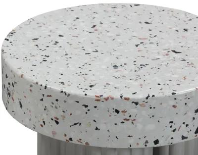 Clover Faux Terrazzo Indoor / Outdoor Round Side Table