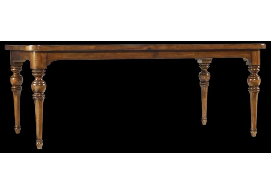 Tynecastle Rectangle Leg Dining Table with Two 18'' Leaves