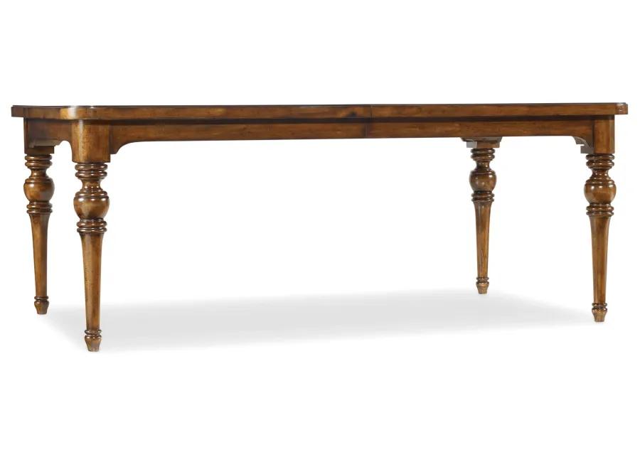 Tynecastle Rectangle Leg Dining Table with Two 18'' Leaves