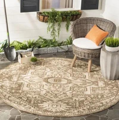 BEACH HOUSE Collection BHS138A-6R Cream / Beige 6'-7" X 6'-7" Round