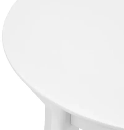 Atle 36" Round Dining Table in Matte White